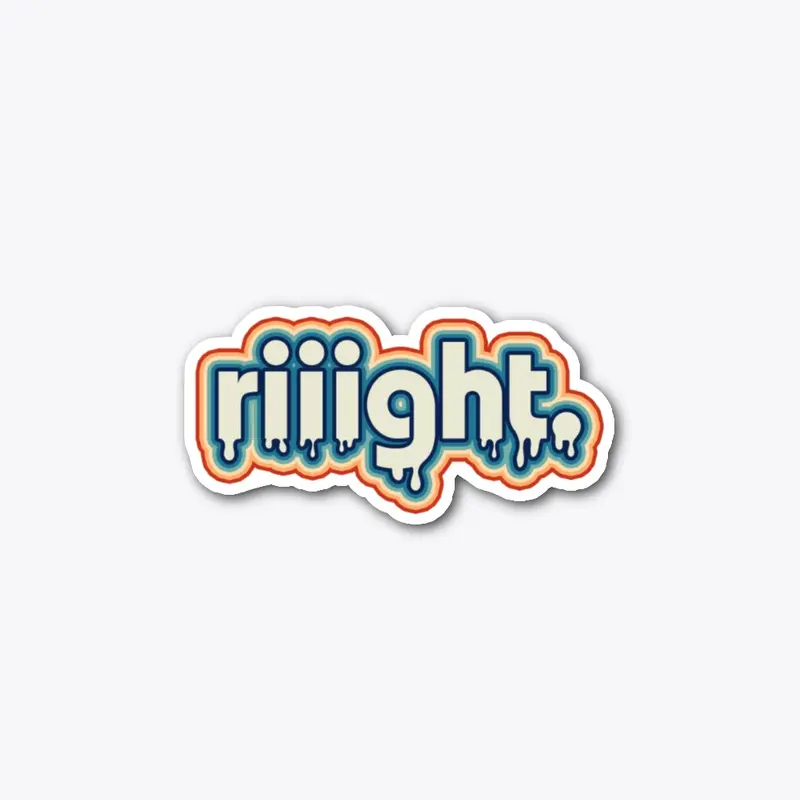 Riiight Summer Die Cut Sticker